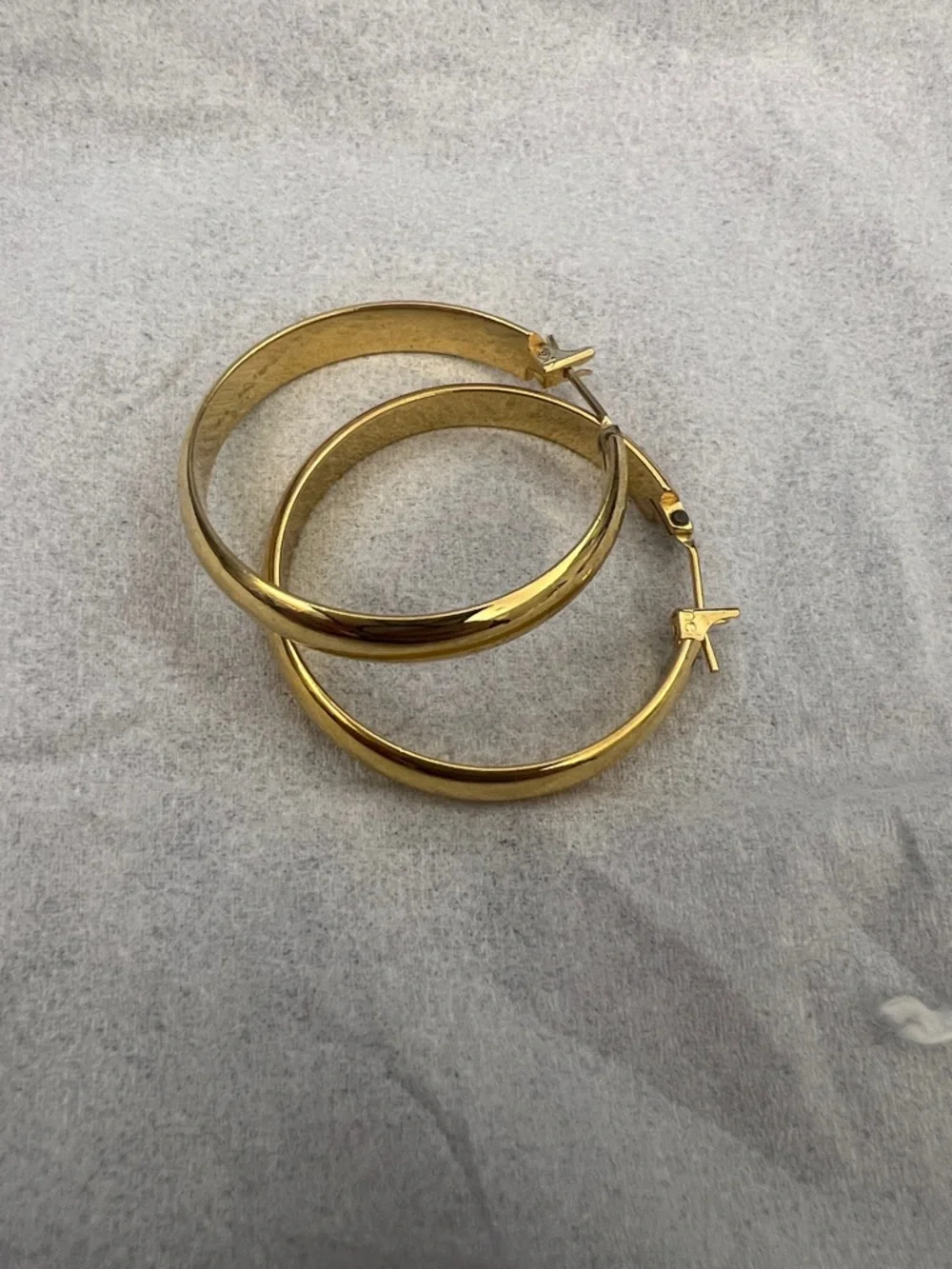Monet Gold-Tone Hoop Earrings - Picture 6 of 7